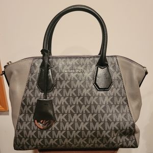 Michael Kors Grey Logo Top-Zip Sachel